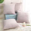 PiccoCasa Velvet Pom-Pom Solid Soft Square Cushion Throw Pillow Covers 4Pcs - image 4 of 4