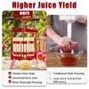 Fruit Press for Wine Making - 4.75 Gallon Solid Wood Cider Press with T-Handle, Heavy-Duty Stainless Basket for Apples, Grapes & Berries - 3 of 4