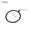 Unique Bargains Metal Electroplating Curtain Rod Accessory Curtain Rings 14 Pcs - 2 of 4