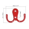 Unique Bargains Wall Zinc Alloy Double Prong Retro Hooks for Hanging - 2 of 4