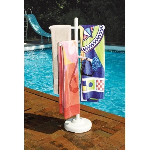 Hydrotools 89032 Indoor Outdoor Swimming Pool Spa Weighted Poolside Towel Rack - 1 of 2