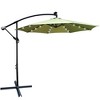 CAVINAS 10 FT Patio Umbrella with LED Light and Crank,8 Ribs Market Patio Umbrella with Cross Base for Backyard,Poolside,Deck - 2 of 4