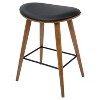 Set of 2 26" Saddle Counter Height Barstools with Faux Leather - LumiSource - 4 of 4