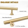 attop 5 Inch Kitchen Cabinet Handles Solid Brass Cabinet Pulls Round Bar Handles Brushed Gold Dresser Drawer Pulls Hardware 4 Pack - 3 of 4