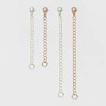 Chain Extenders For Necklace 4pc - A New Day™ Silver/Gold