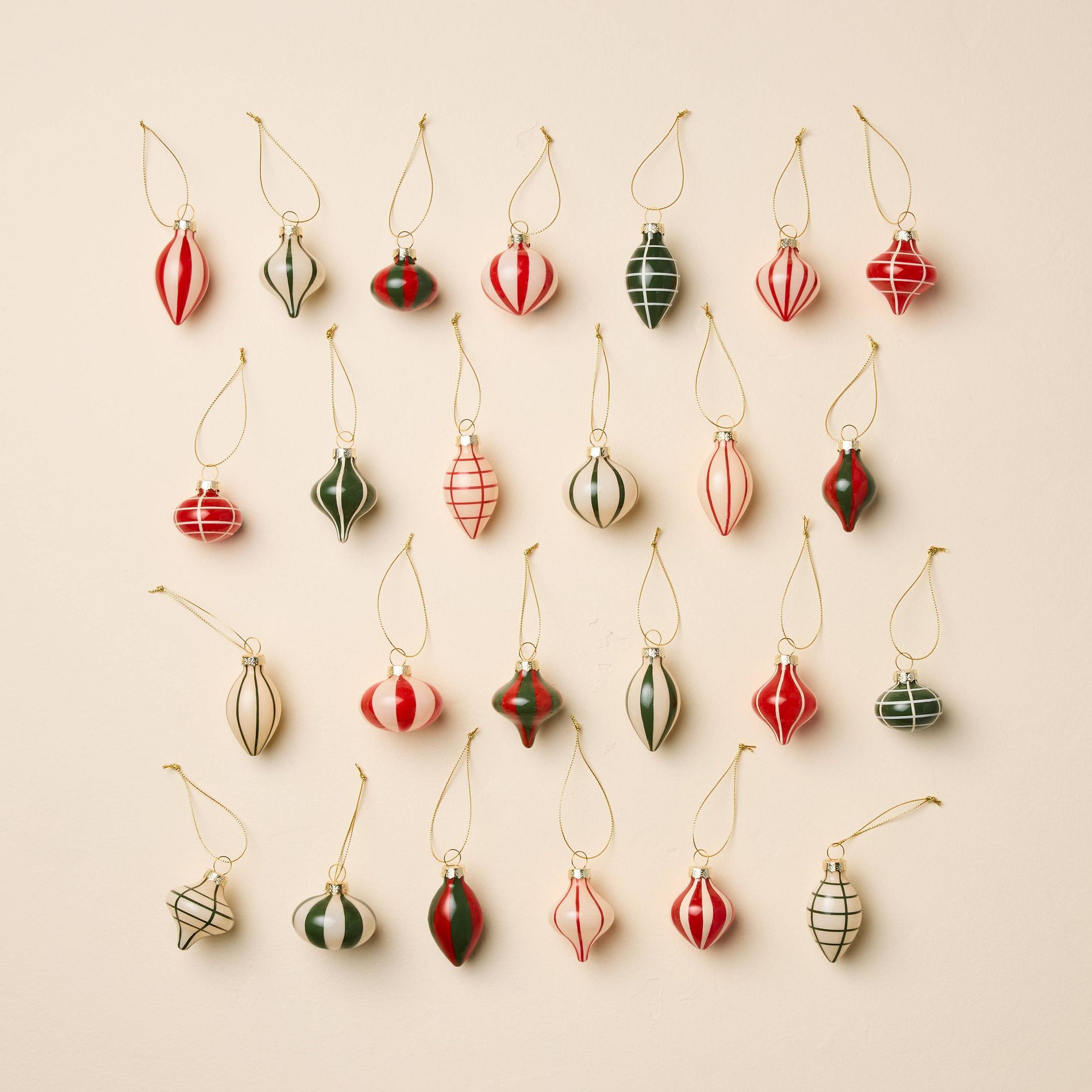 25pk Mini Painted Glass Ornament Set - Hearth & Hand™ with Magnolia