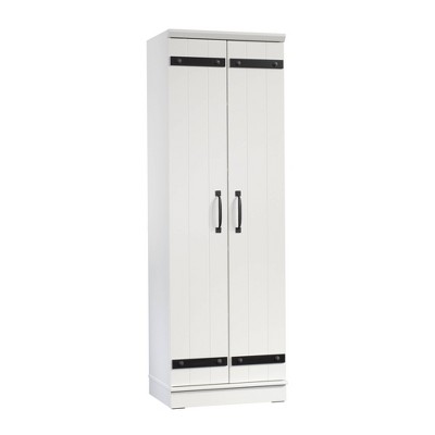 Homeplus 2 Door Kitchen Pantry Cabinet Soft White - Sauder: Adjustable Shelves, Laminated MDF