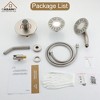 CASAINC 5 inches Wall Mounted Dual Head Shower System with Handheld Spray, Brushed Gold - 4 of 4