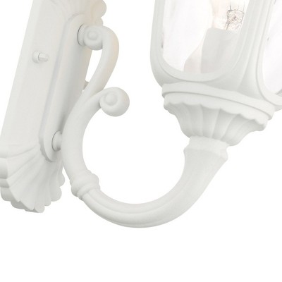 Oxford White Aluminum Outdoor Wall Sconce with Bell Shade