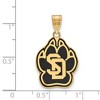 Black Bow Jewelry 14k Yellow Gold Plated Sterling Silver South Dakota Coyotes NCAA Large Pendant - 2 of 3
