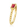 RS Pure by Ross-Simons 0.30 Carat Lab-Grown Ruby Ring in 18kt Gold Vermeil - 3 of 4
