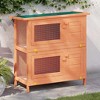 vidaXL Rabbit Hutch Bunny Cage Pet House for Small Animals Solid Pine Wood - 2 of 4