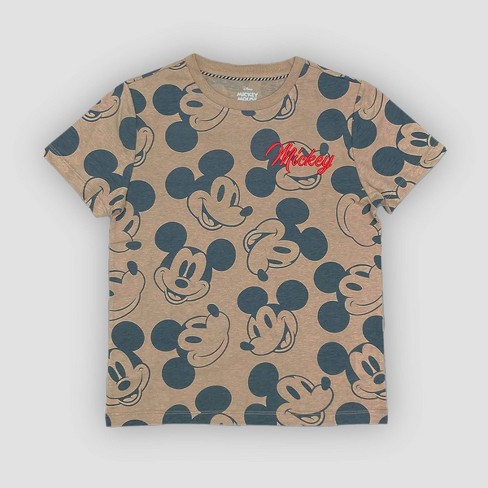 Toddler Boys' Mickey Mouse Short Sleeve Graphic T-Shirt - Tan 2T