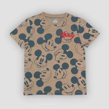 Toddler Boys' Mickey Mouse Short Sleeve Graphic T-Shirt - Tan