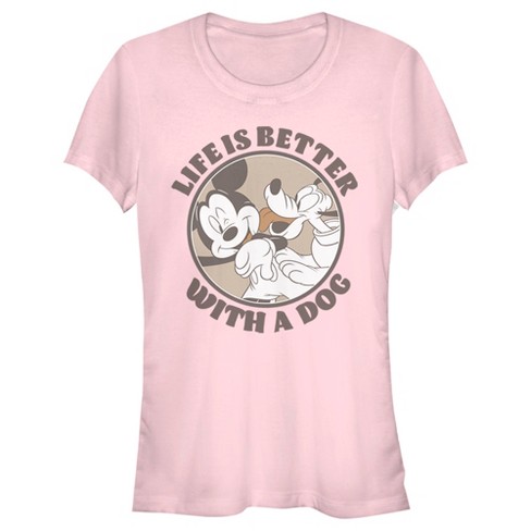 Boy's Disney Mickey And Goofy Life Is Better With A Dog T-shirt