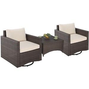 Jiallo Studio Shine Collection 2 Swivel Chairs and 1 Coffee Table - 1 of 2