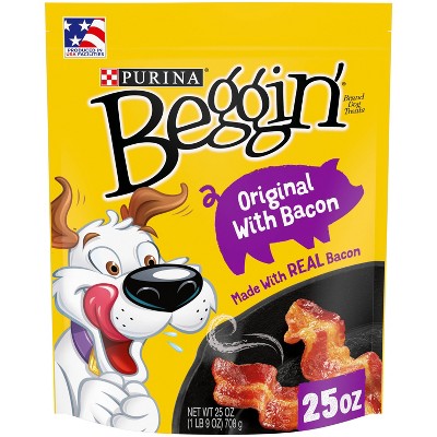 Purina Beggin' Strips Chewy Dog Training Treats Original with Bacon Dog Treats - 25oz Pouch