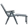 vidaXL Folding Sun Lounger – Green Plastic Outdoor Patio Garden Lounger with Adjustable Backrest - Portable Weather-Resistant Design - 3 of 4