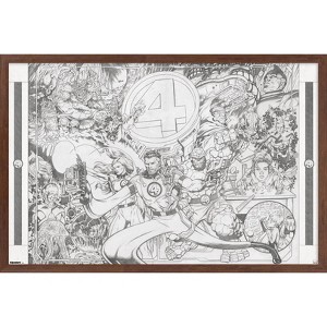 Trends International Marvel Sketch - Fantastic Four Universe Framed Wall Poster Prints - 1 of 4