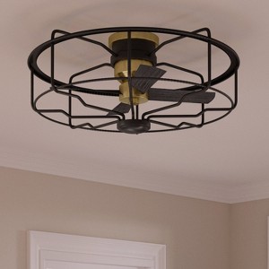 Urban Ambiance Luxury Posh Indoor Ceiling Fan,  15.3"H x 32.9"W,  Midnight Black, UHP9150 - 1 of 4