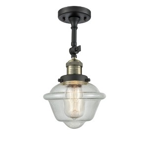 Oxford - 1 Light Semi-Flush Mount In Traditional Style-12.5 Inches Tall and 7.5 Inches Wide - 1 of 3