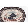 Earth Rugs Welcome Dog Oval Patch Tread Rug – 20"x30" Wool Blend, Rustic Entry Accent with Hand-Stitched Canine Design - 2 of 3