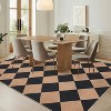 Coucheta Checkered Jute Runner Rug, Non-Slip Machine Washable Indoor Outdoor Rug, Farmhouse Style, Multi-Color & Size - 2 of 4