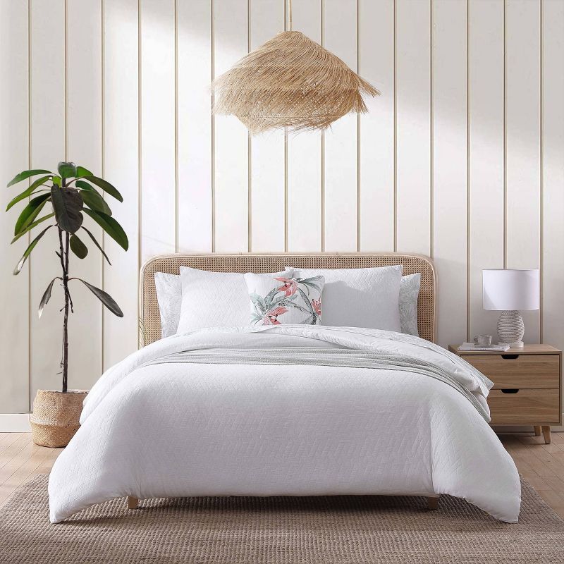 3pc King Wicker Solid White Duvet Set - Tommy Bahama, 1 of 10
