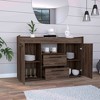 47.2" Lyon Sideboard with Two Drawers, Double Door Cabinets, and One Open Shelf, Ideal for Dining Room or Hallway - 4 of 4