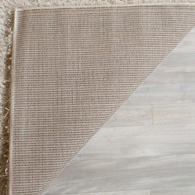 Southern Charm Ivory Shag Area Rug, 4' x 6', Hand-knotted Synthetic
