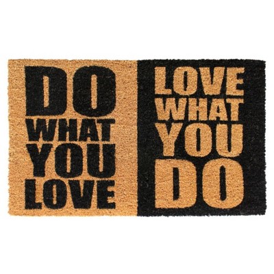 1'6" x 2'6" Tufted Do What You Love Doormat Natural - Raj