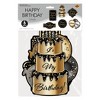 Beistle Black, Gold, and Silver Happy Birthday Cutouts, 6½"-11½", 12 Pieces - 3 of 3
