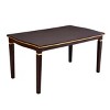 6-Piece Modern Dining Set with 60" Table, 4 Tufted High-Back Chairs & 1 Upholstered Bench, Wood Kitchen Table Set for Dining Room-Maison Boucle - 4 of 4
