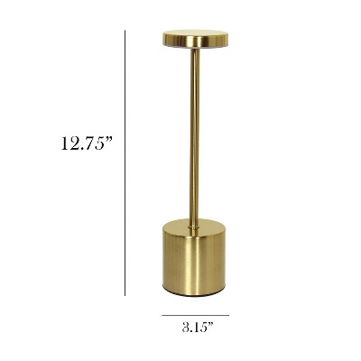 Gold Mushroom Magic Disc Dimming Cordless Touch Sensor Stick Lamp