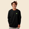 Dalix Alien Embroidered Cotton Classic Fit Long Sleeve Crewneck Tee Shirt Mens - 3 of 4