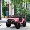 Aosom 12V Kids Ride On Car, Electric Battery Powered Off Road Truck Toy with Parent Remote Control, Adjustable Speed, Black - 2 of 4
