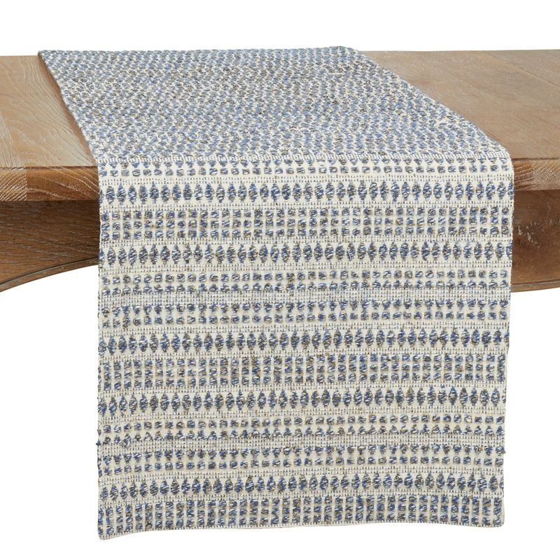 Saro Lifestyle Table Runner With Woven Line Design, 1 of 6