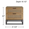 Studio 55D Delano 21 3/4" Wide Natural Wood 2-Drawer Cabinet - 4 of 4