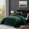 BAGOKIE 3 Pieces Crushed Velvet Bed in a Bag Comforter Set for All Season, - 2 of 4