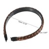 Unique Bargains Women's Double Strands Synthetic Hair Plaited Headband with Teeth 0.67 inch Wide 1 Pc - 3 of 4