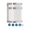 Progress Lighting Valera 1-Light LED Outdoor Wall Lantern in Brushed Nickel with Matte White Acrylic Shade - 4 of 4