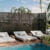 Lirago Metal Outdoor Privacy Screen Freestanding Patio Decorative Screens 72"x35" Black - 3 of 4