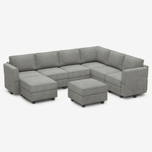 Belffin Modular Terry Sofa with Storage Seat and Ottoman (7 Seats + 9 Sides) - 1 of 4