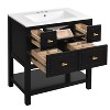 YOOCOZZ 30'' FreeStanding Bathroom Vanity with Ceramic Sink and 5 Drawers - 2 of 4