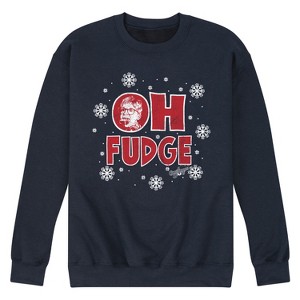 Men's - A Christmas Story - Oh Fudge Snowflakes Graphic Fleece Sweatshirt - 1 of 4