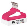 VECELO 25/30/50/60/100 pk Velvet Clothes Hangers Non Slip & Space-Saving Clothes Hangers with Finger Clips & Tie Rack 9 Color - 2 of 4