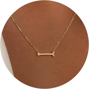Gold Symbol Necklace for Women, 14K Gold Plated Infinity Star Evil Eye & Cross - 1 of 4