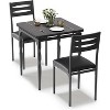GOCAPTAIN Dining Table Set for 2, Dining Table and Chairs Set of 2, 3 Piece Dining Table Set with Spiral Table Legs for Small Spaces Kitchen Apartment - 4 of 4