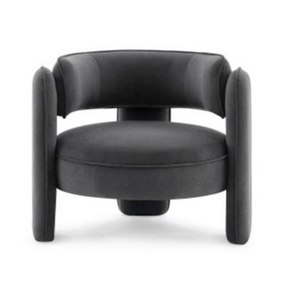 Jojoka Fluffy Upholstered Arm Single Chair, Modern Reading Chair for Living Room, Bedroom, Office