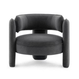 Jojoka Fluffy Upholstered Arm Single Chair, Modern Reading Chair for Living Room, Bedroom, Office - 1 of 4